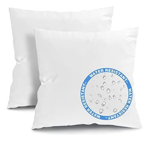 18x18 Inches Outdoor Pillow Inserts Set Of 2, Waterproo...