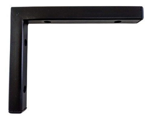 Suporte Prateleira Metalon Preto 200mm - Kit Com 02 Peças