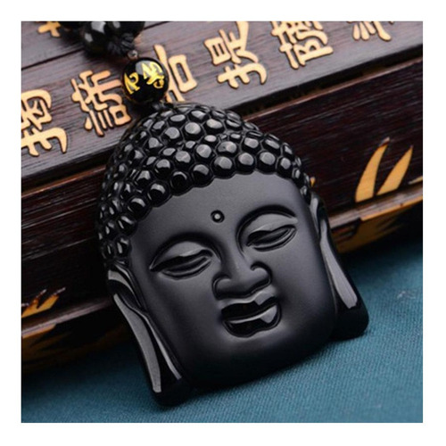 Imagen 4 de 10 de Collar De Obsidiana Cabeza De Buda