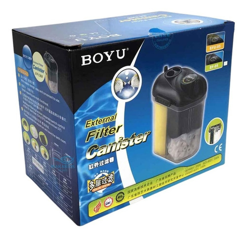 Filtro Externo Boyu Mini Botellón Ef05 150 L/h Pecera 100l