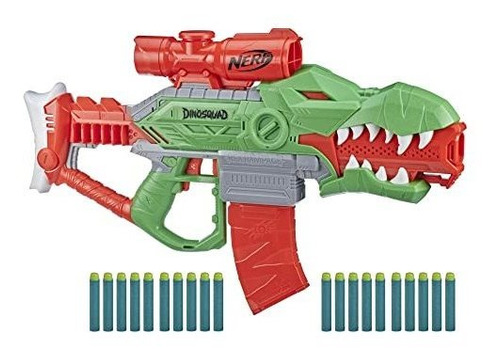 Lanzador De Dardos Motorizado Nerf Dinosquad Rexrampage, 10