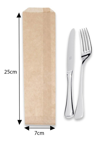 Imagem 6 de 7 de Saco Para Talher Ecológico 7cm X 25cm 2000unid Melhor Preço!