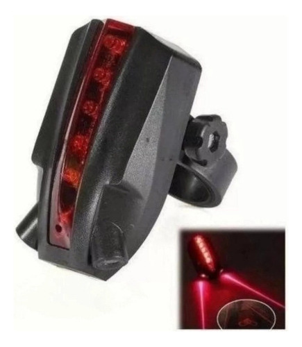 Luz 2 Láser+5 Led Trasero Bicicleta Bicicleta 4123