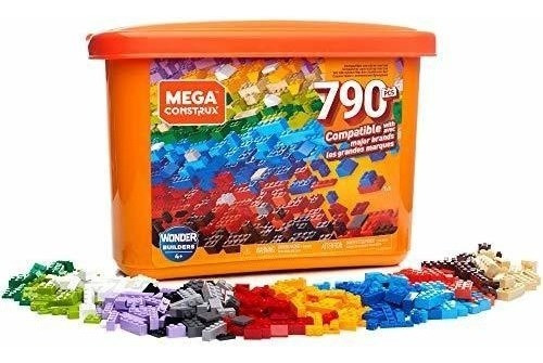 Cubeta De 790 Bloques De Construccion Mega Construx Estralan