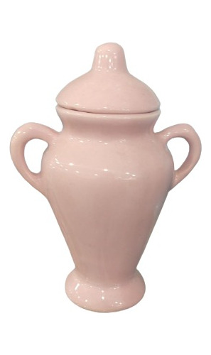 Quartinha De Louça Rosa C/asa Com 12cm - Zp7