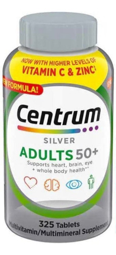 Centrum Adults 50+ Silver 325 Cápsulas Importado Eua Oferta 