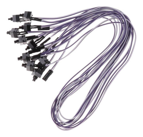 10pcs 2pin Cable De Alimentación De Escritorio Con Botón