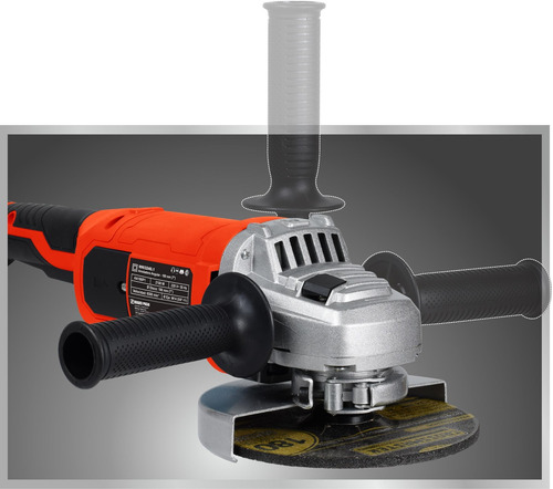 Imagen 2 de 3 de Amoladora Angular 2100 W 180 Mm Naranja Dowen Pagio