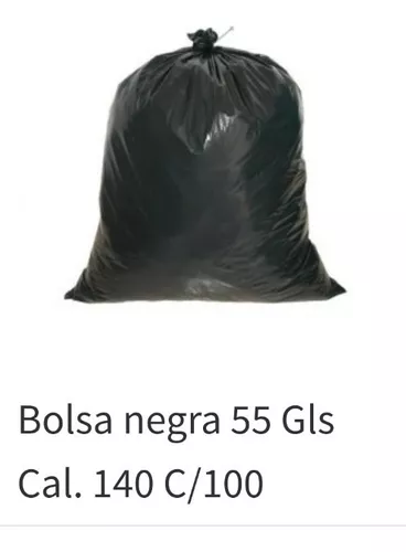 BOLSA P/BASURA 48 GLS NEGRA CAL.140 C/100