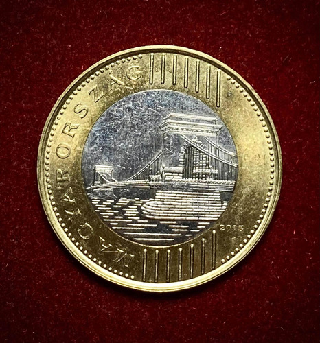 Moneda 200 Florines Hungría 2015 Bimetalica Km 852 Budapest