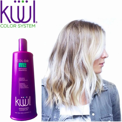 Shampoo Matizador Tono Rubio Kuul Color Me 1 Litro 12 Piezas