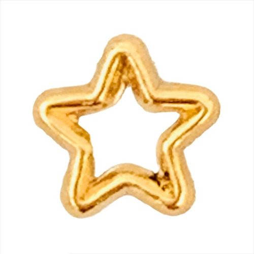 Aretes Oro Puro 10k Estrella Mini Para Bebé Pequeños 4 Mm