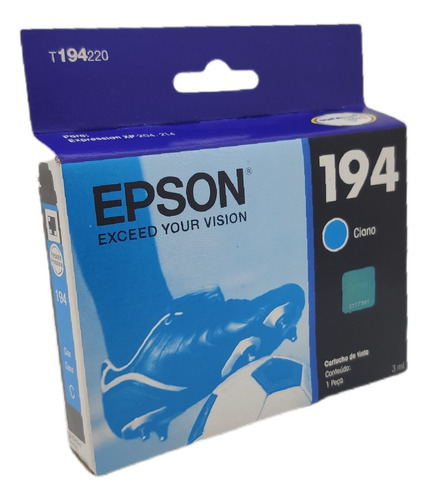 Cartucho De Tinta Epson 194 Cor Ciano Do 4 Ml