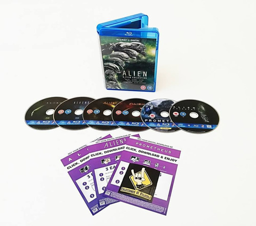 Alien 6 Film Collection Blu Ray + Voucher De Descaraga