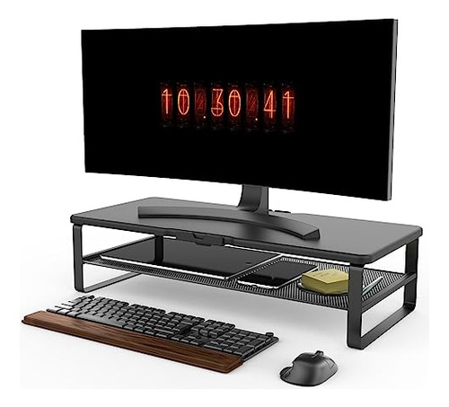 Soporte De Monitor Con Cajón, Soporte De Monitor De 2 Nivele