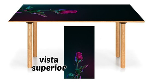 Vinilo Para Mesa Rosa Petalo Flor Amor Deco Vinilo M5