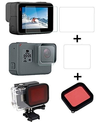 Kit P/ Go Pro 5 Lente Com Película Protetora