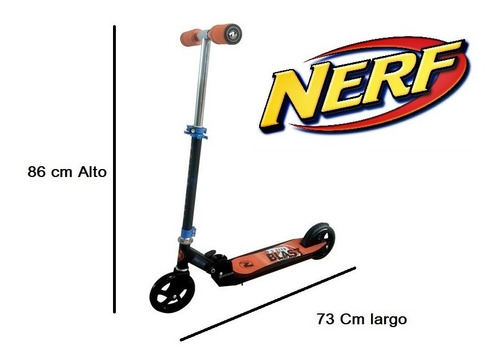 Imagen 3 de 4 de Scooter Nerf Hasbro Ruedas 145mm Aluminio 75kg Max Bestoys