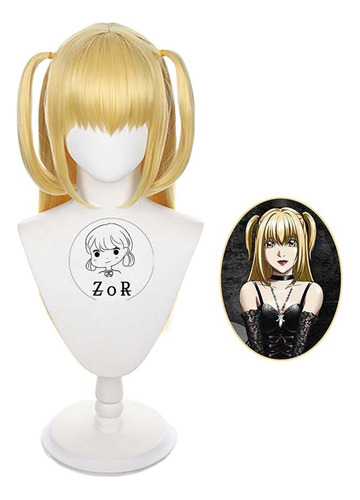 Peluca De Cosplay Amane Misa De Death Note, Rubia Peluca