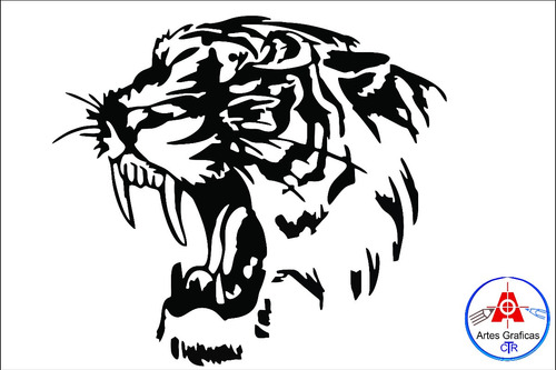 Stiker Para Auto Tigre