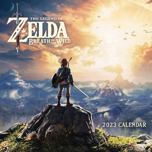 Leyenda Zelda: Aliento Lo Salvaje 2023 Calendario Pared