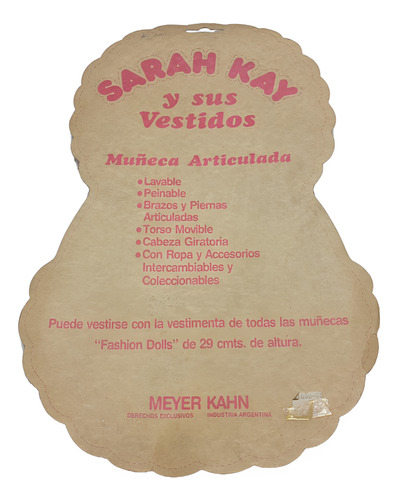 Sarah Kay Set De Vestidos Para Muñeca Original Meyer Kahn 80