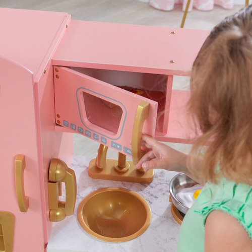 Cocinita Edicion Limitada Vintage Rosa Con Dorado Para Niñas