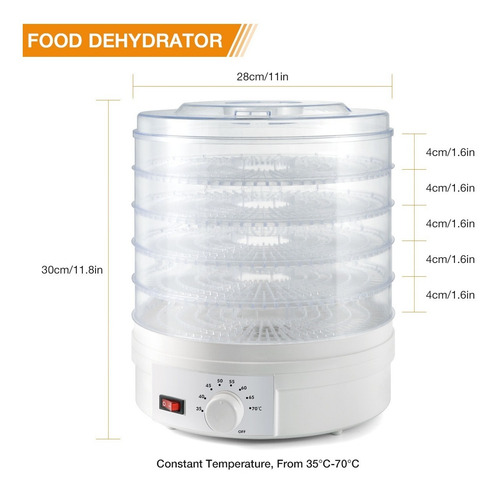 Imagen 5 de 7 de Maquina Deshidratadora Deshidratador De Alimentos 5 Charolas