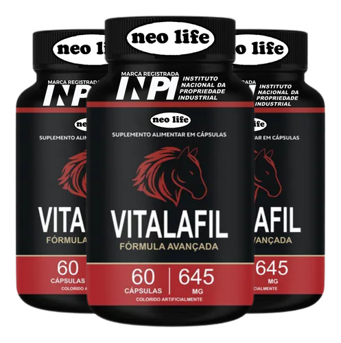 1x Vitalafil 60 Caps Original - Fórmula Avançada - Oficial Vitalafil