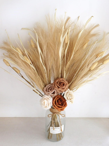 Flores Artificiales De Espuma En Tonos Otoñales