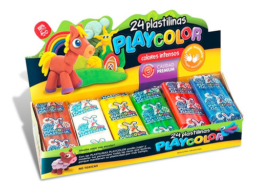 Plastilinas Playcolor X24 Barritas Colores