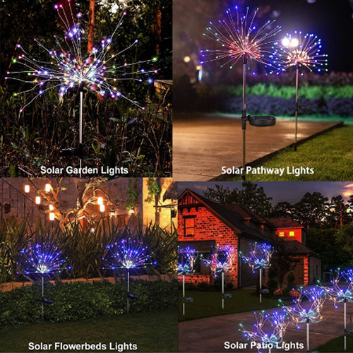 150 Luces Led Solares Para Fuegos Artificiales, 2 Modos, 2 U