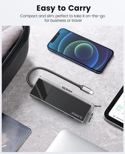 Hub Usb C A Adaptador Multipuerto, Estación De Acoplamiento