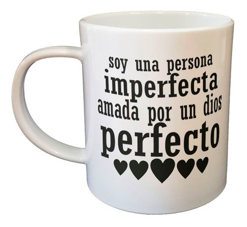 Taza De Plastico Frase Soy Una Persona Imperfecta Amada