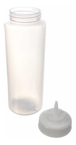230mlblanco 8oz-32oz Dispensador botella salsa restaurante plástico fácil exprimir 