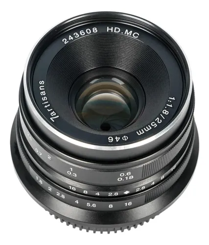 Lente De Camara Manual 25mm F1.8 Para Micro Cuatro Tercios