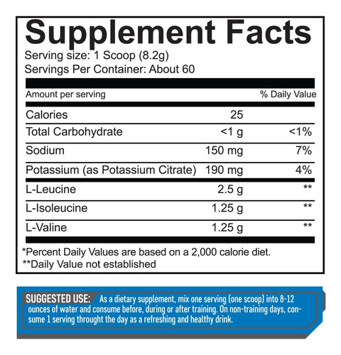 Giant Sports Performance Bcaas Aminos 2:1:1 495g | 60 Srv |