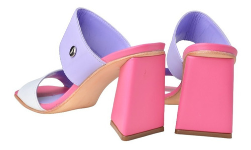 Sandalias De Taco Alto De Mujer De Cuero Tulia - Ferraro