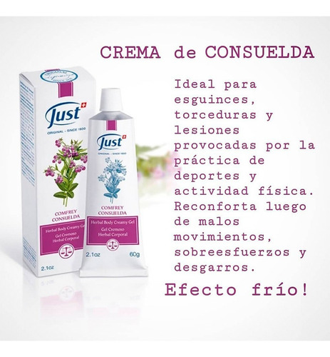 Imagen 4 de 7 de Gel De Consuelda 60g Producto Just Original Envío Gratis