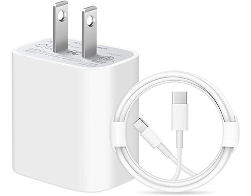 Cargador Carga Rápida Para iPhone Tipo C Cable Lightning