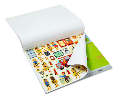 Bloc De Pegatinas Reutilizable Melissa & Doug My Town, Más D