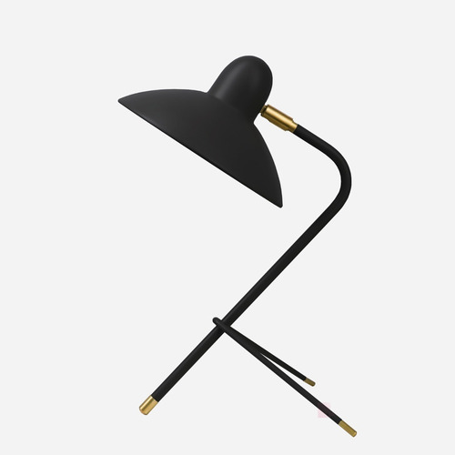 Lampara De Mesa Velador Julia Led Colores Diseño Buena Luz Estructura Negro