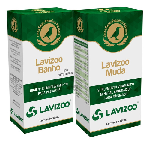 Kit 01 Lavizoo Banho + 01 Lavizoo Muda Premium Para Pássaros