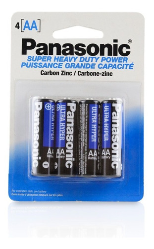 Paquete 4 Pilas Panasonic Aa Carbon Zinc 1.5v  Aapanasonic