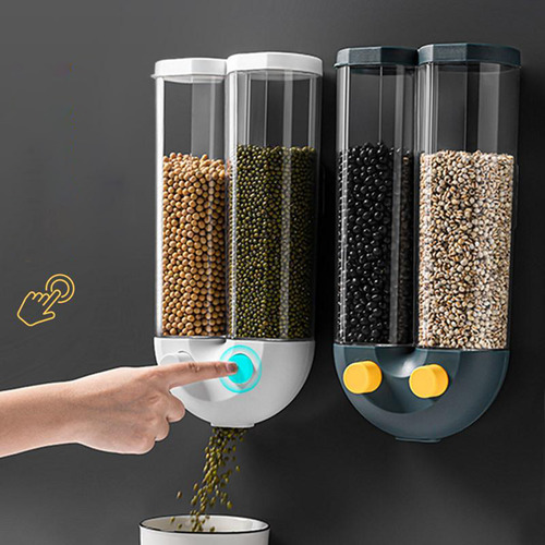 Caja De Almacenamiento De Alimentos Secos Dispensador Azul