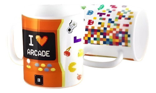 Taza Ceramica I Love Arcade Para Los Fanaticos De Games