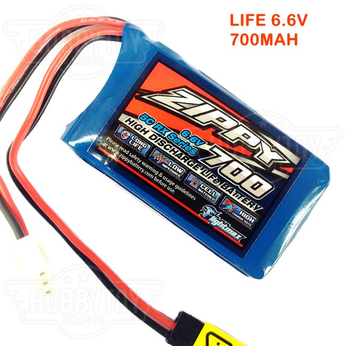 Bateria Life 6.6v Zippy Flightmax 700mah 2s 5c P/ Receptor