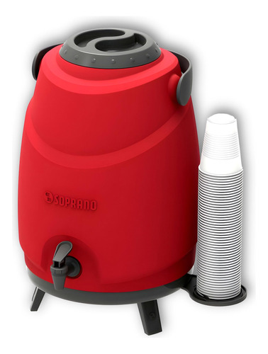 Maxi Termo 12 Litros Soprano Rojo Para Agua Fria Y Caliente 