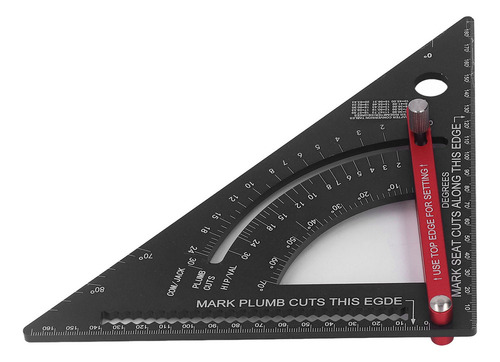 Regla Triangular For Carpintería Con Goniómetro Ajustable A