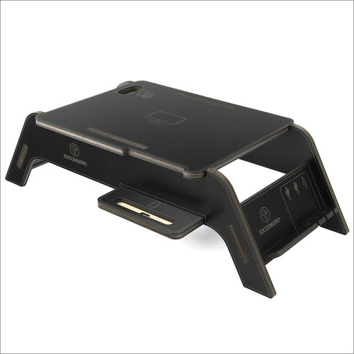Imagen 8 de 9 de Stand Base Eleva Monitor Pc-notebook Con Porta Celular
